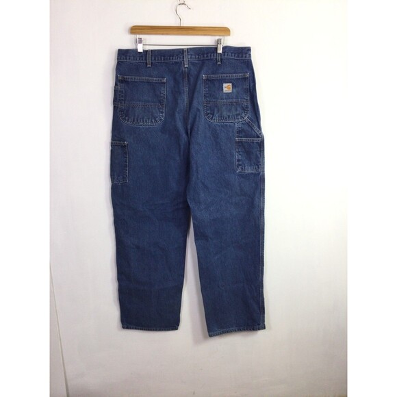 Carhartt Mens Cat2 FR Work  Carpenter Cargo Original Fit Jeans Blue Size 38x43 - Picture 7 of 15